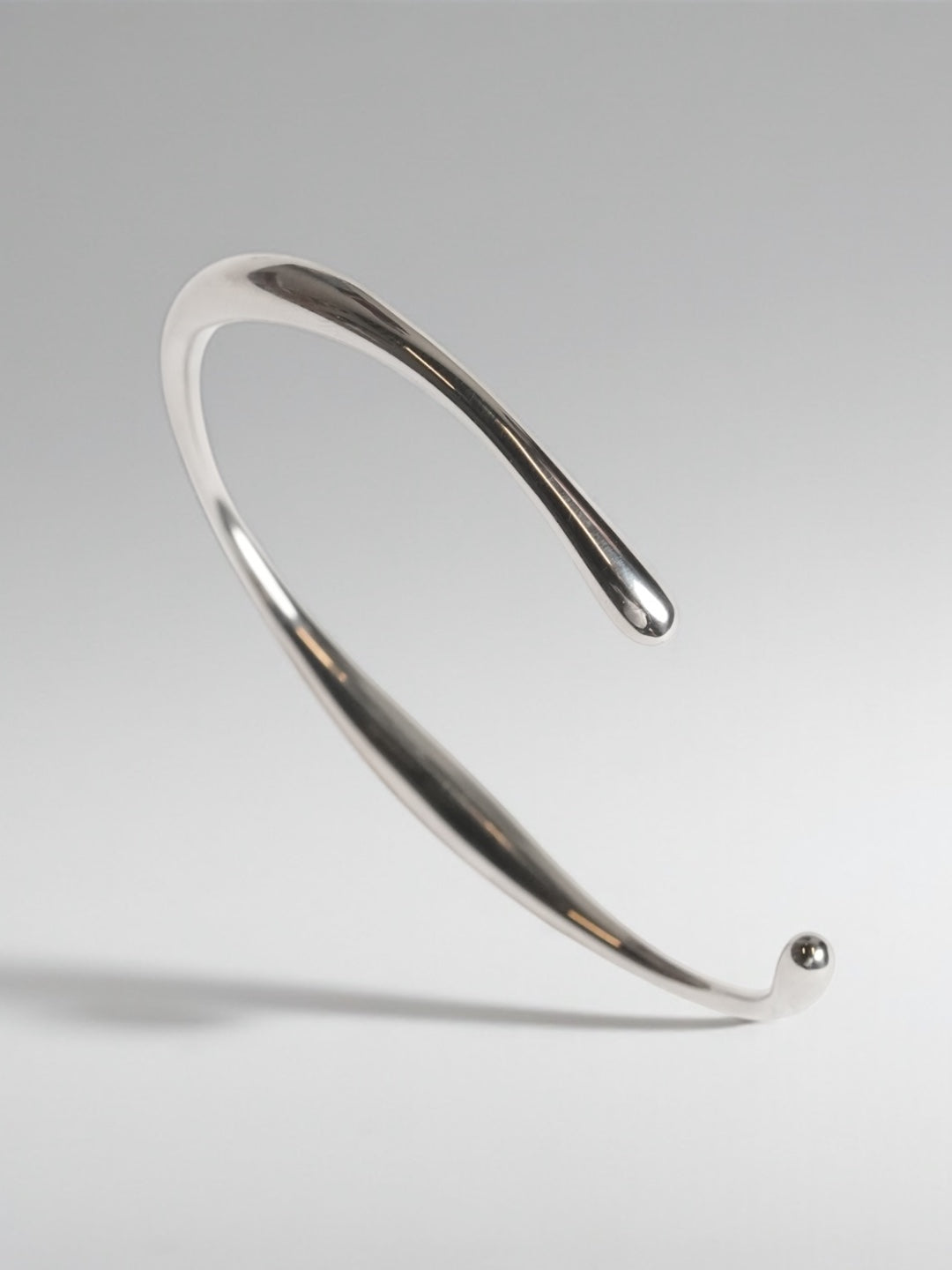 Geometric Concave Irregular Silver Bracelet