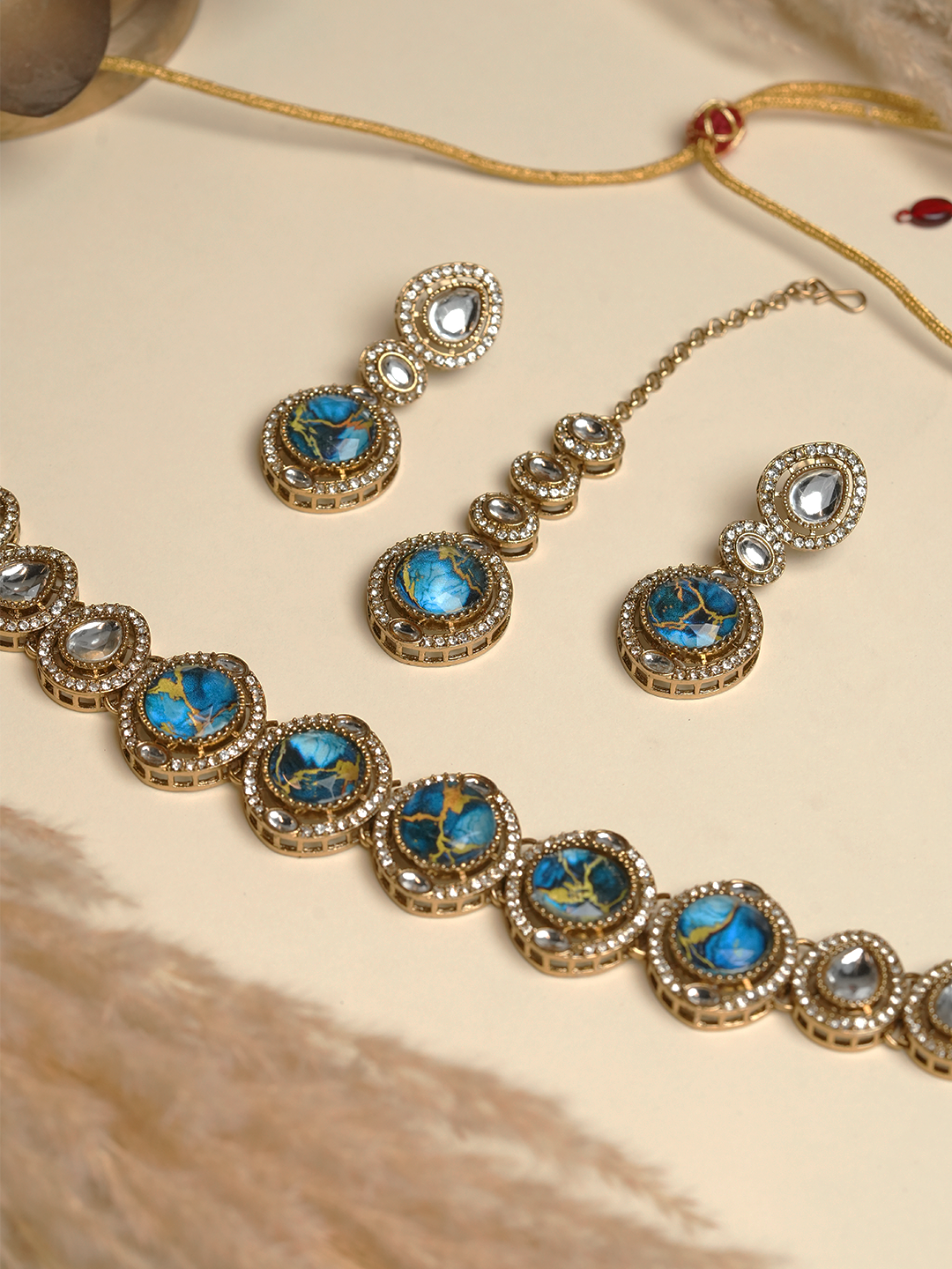 Short Designer Firestone Necklace