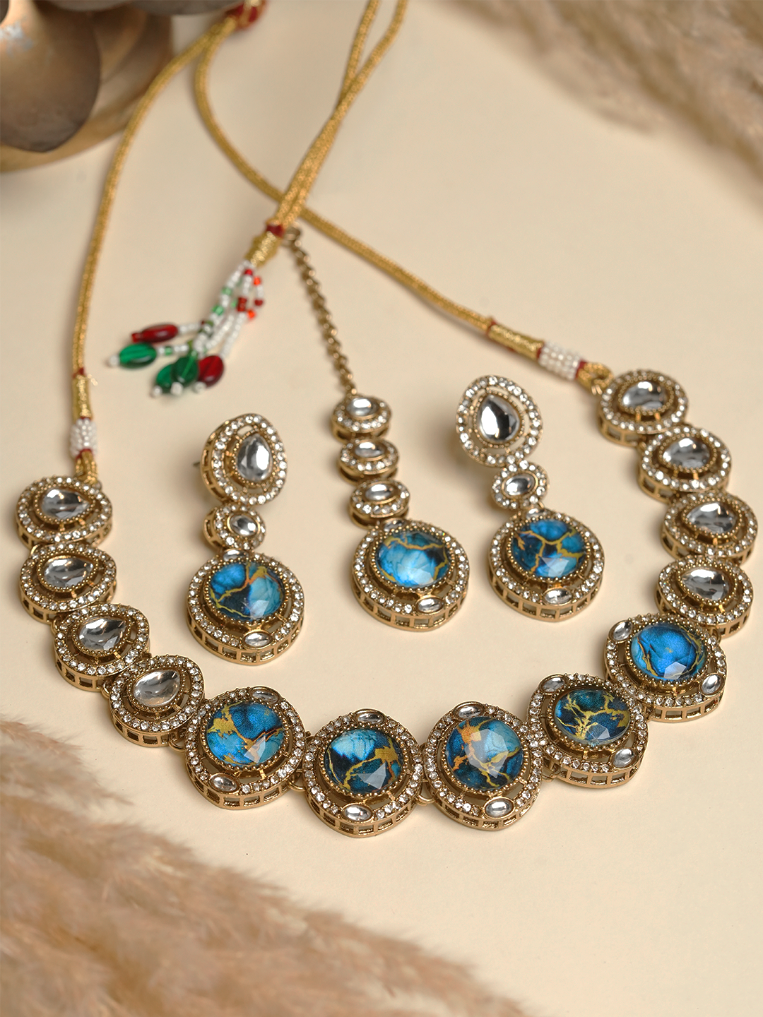 Short Designer Firestone Necklace
