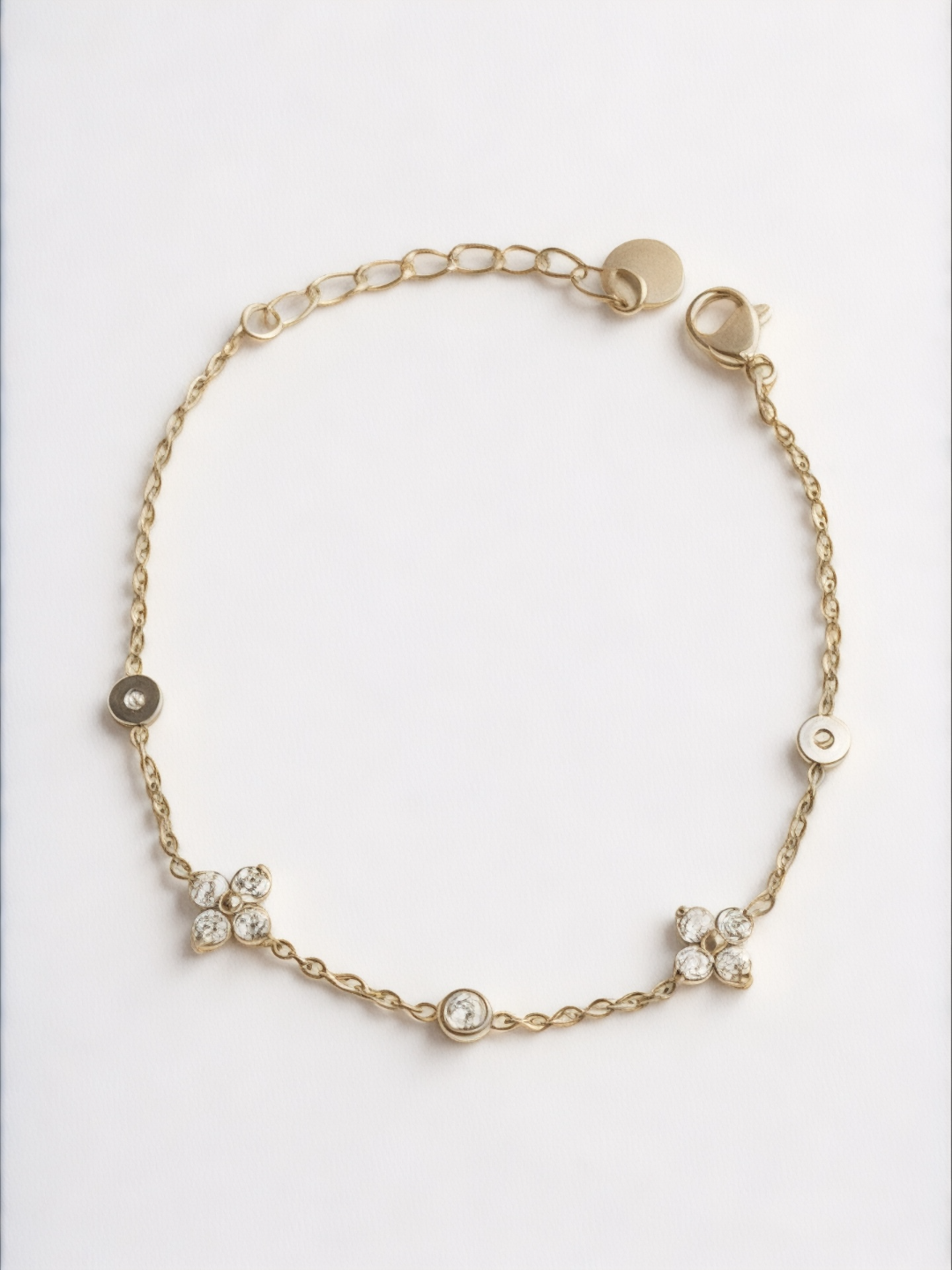 Shiny Zirconia Flower Bracelet
