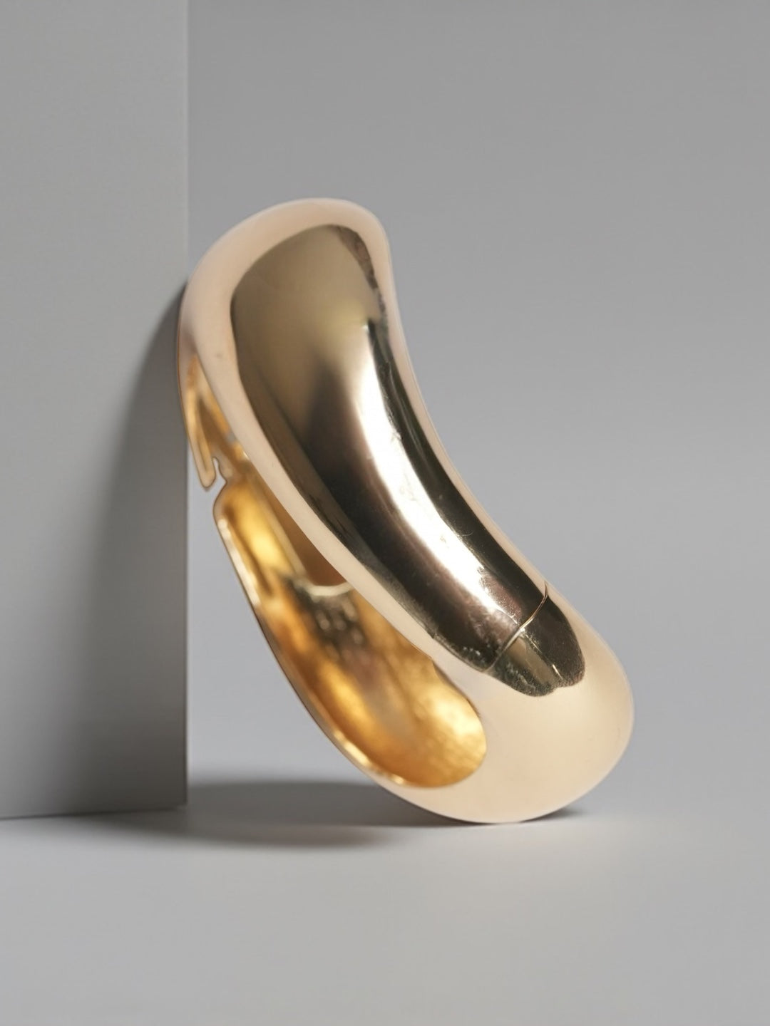 Chunky Hollow Thick C Shape Bracelet