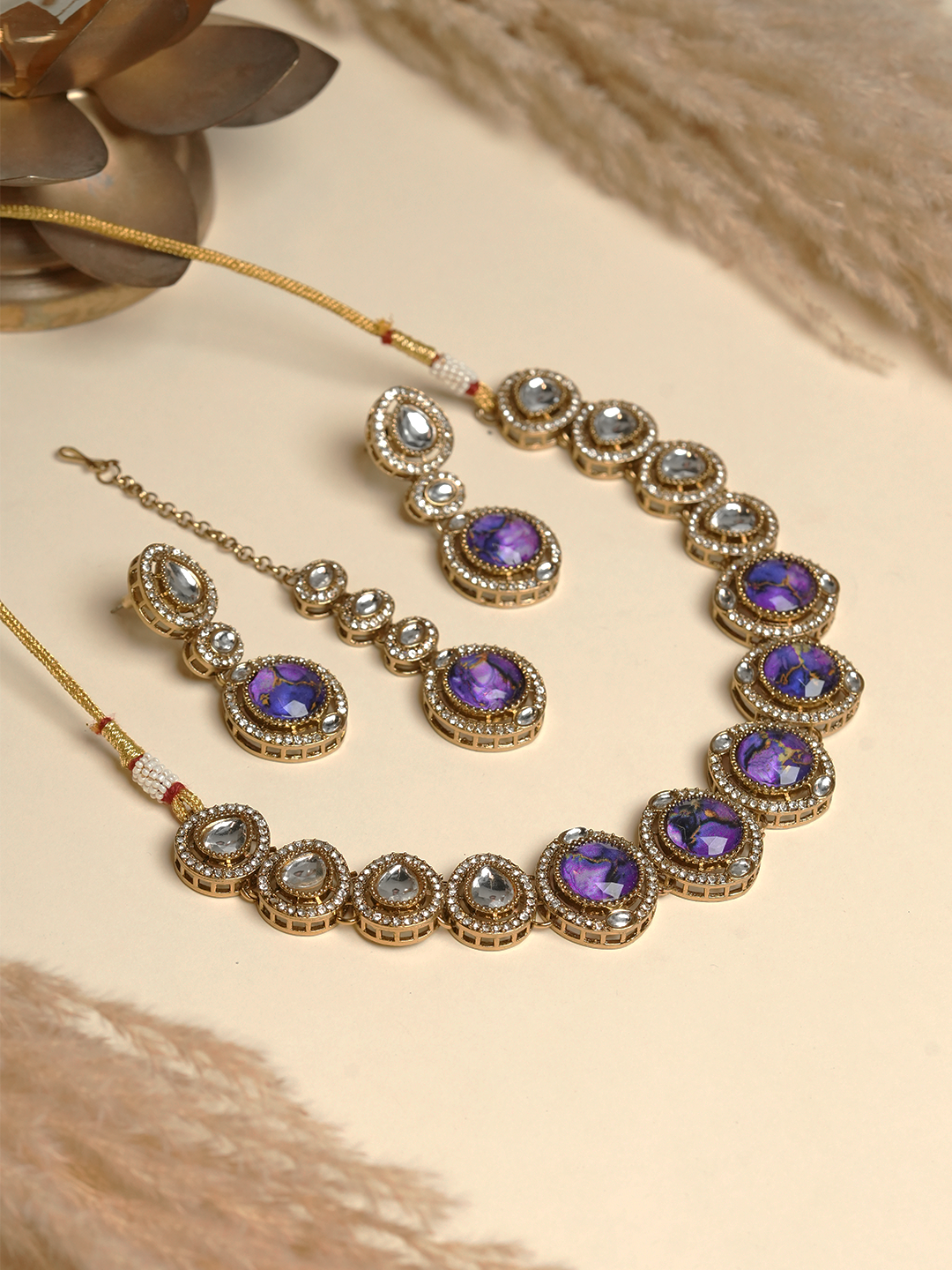 Short Designer Firestone Necklace