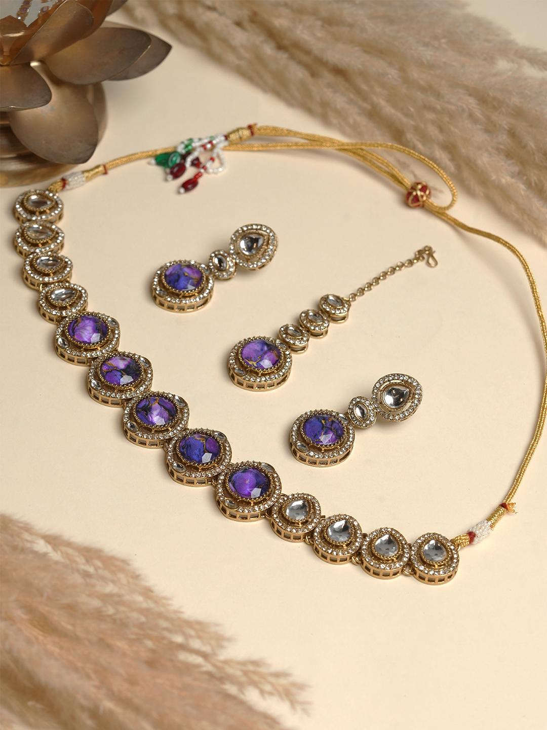Short Designer Firestone Necklace