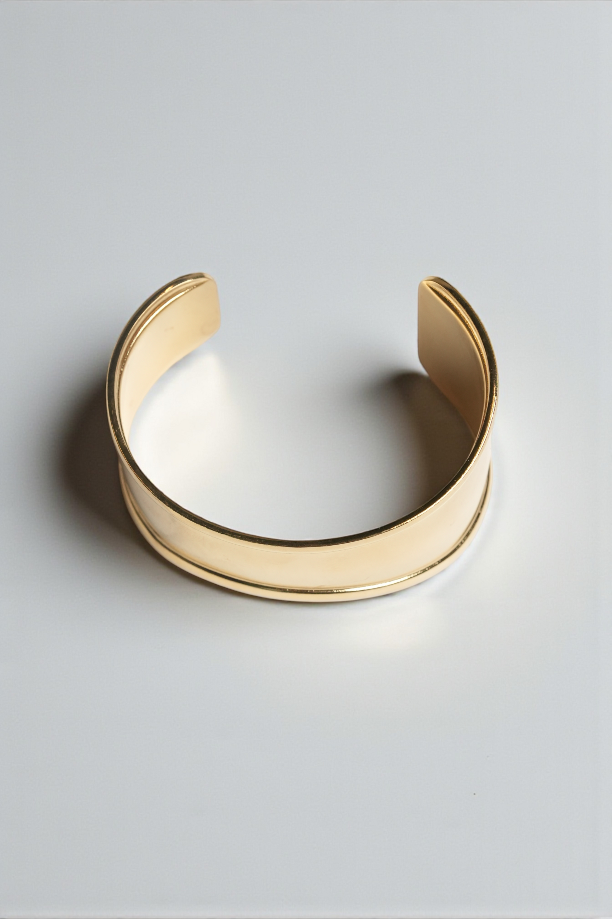 V Gap Opening Irregular Shape Cuff Bangle