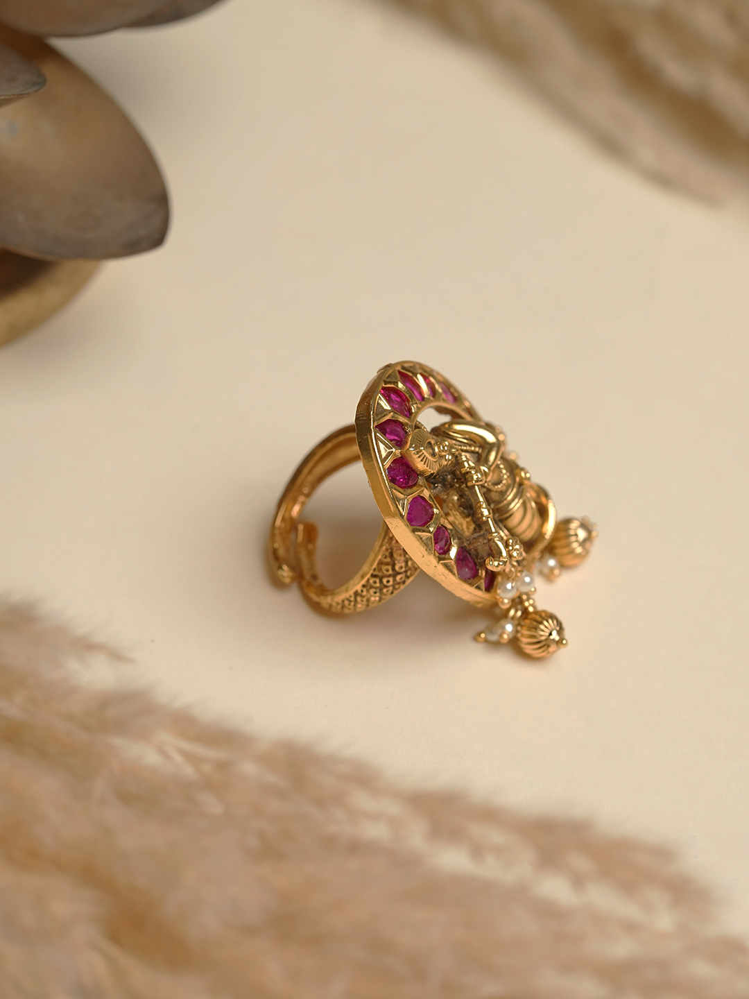 Heavy Antique Krishna Ring