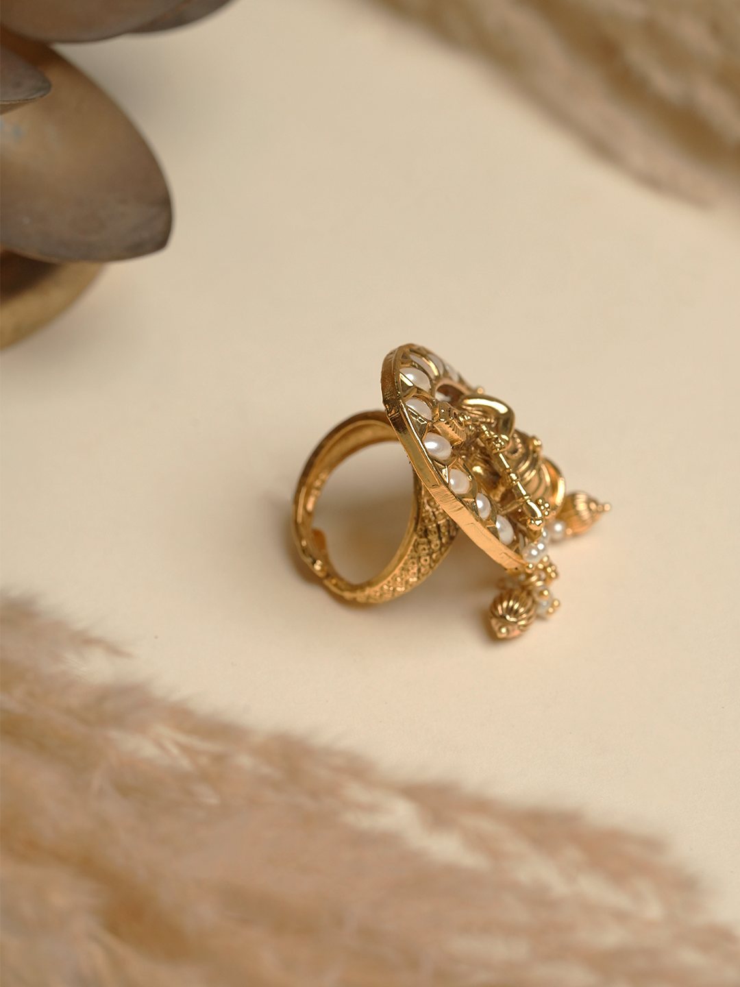 Heavy Antique Krishna Ring