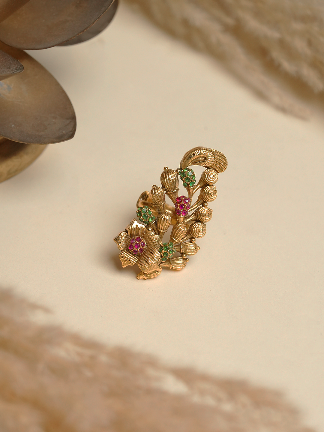 Heavy Gold Polish Antique Ring