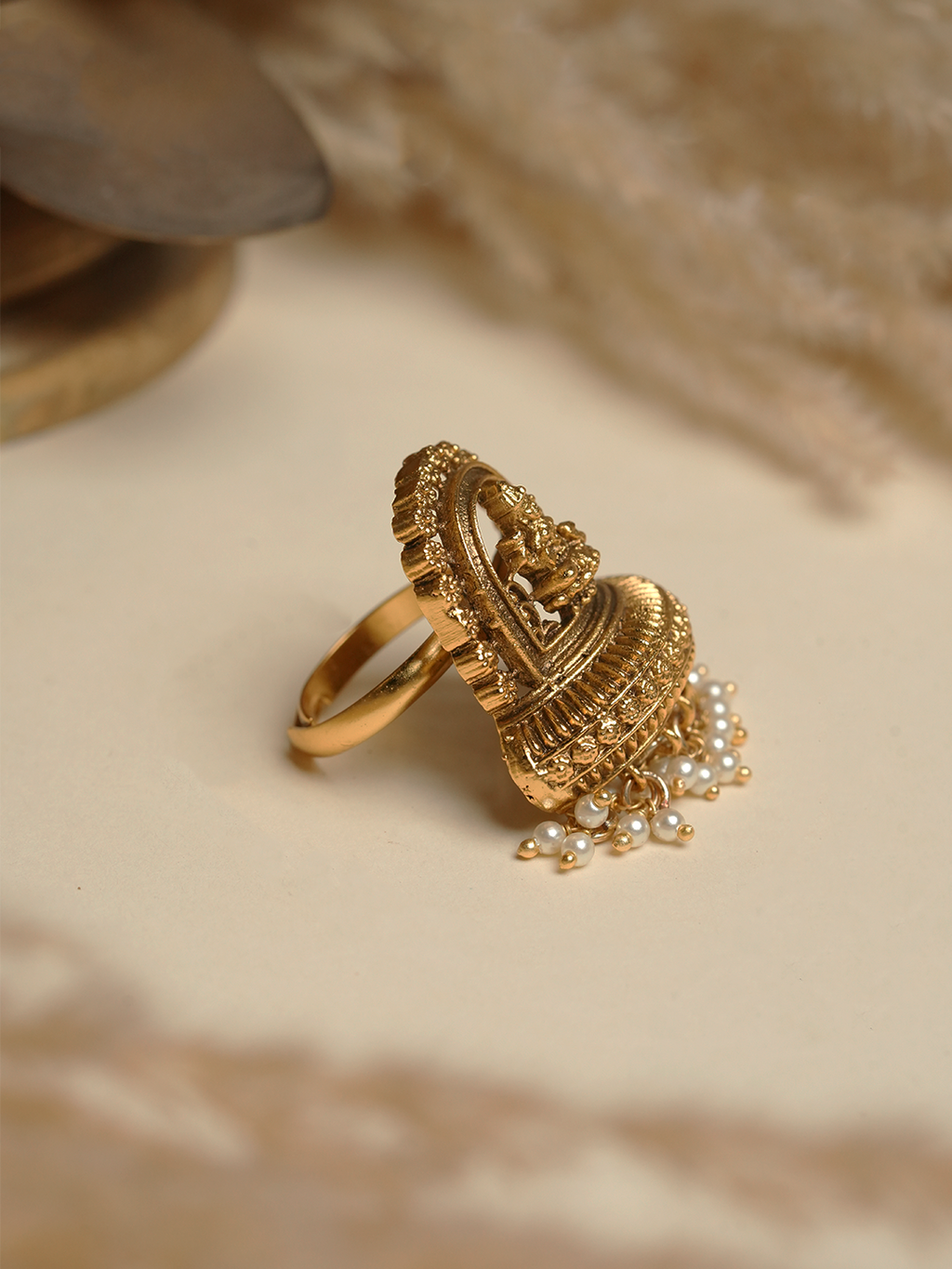 Small Lakshmi Designer Ring