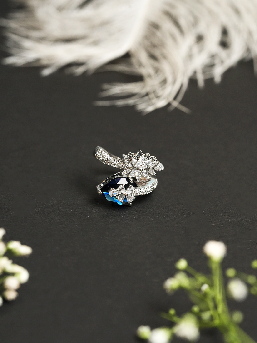 Small Dark Blue AD Ring