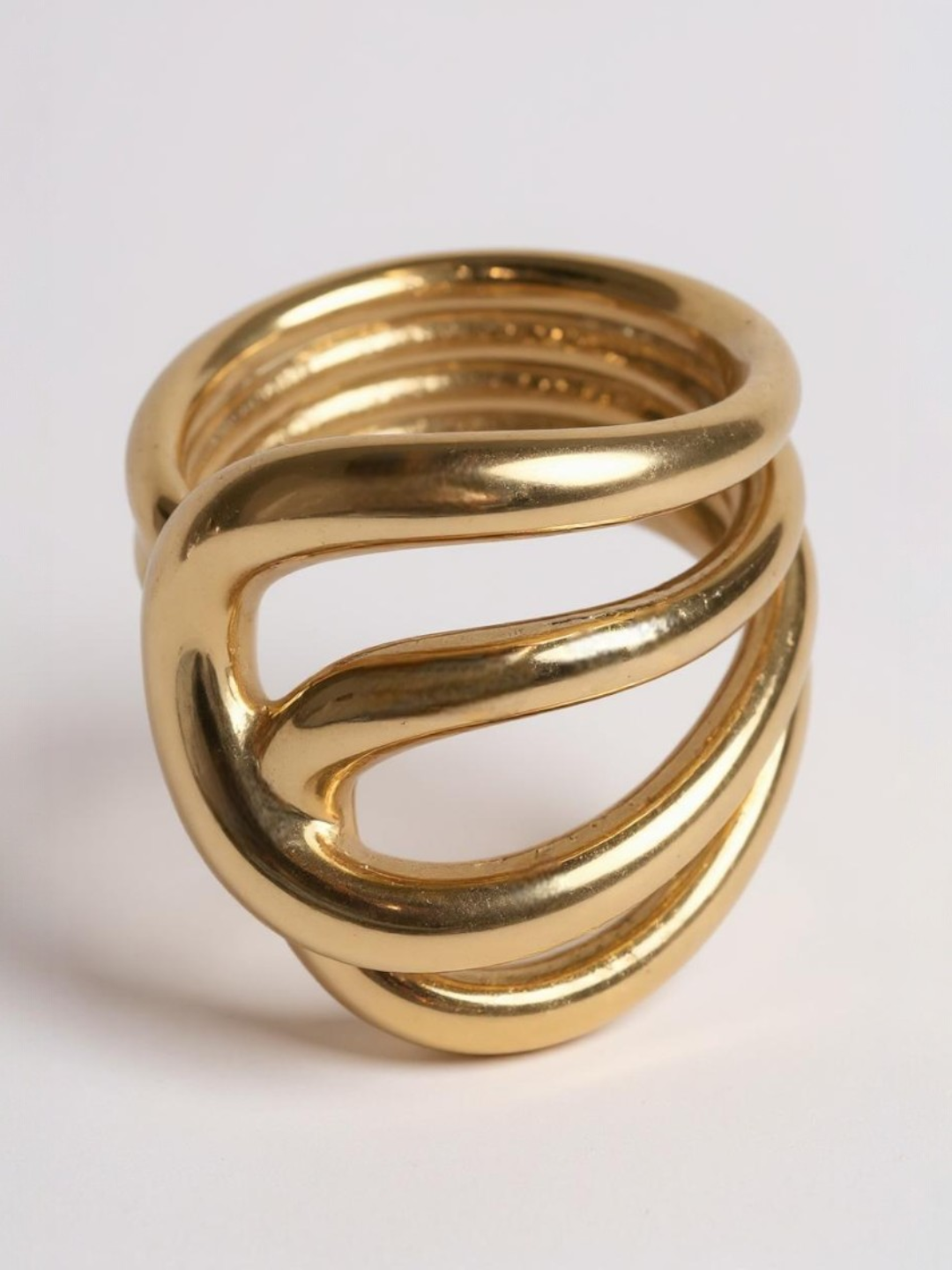 Stainless Steel Metal Cast Fashion Ring Size 7