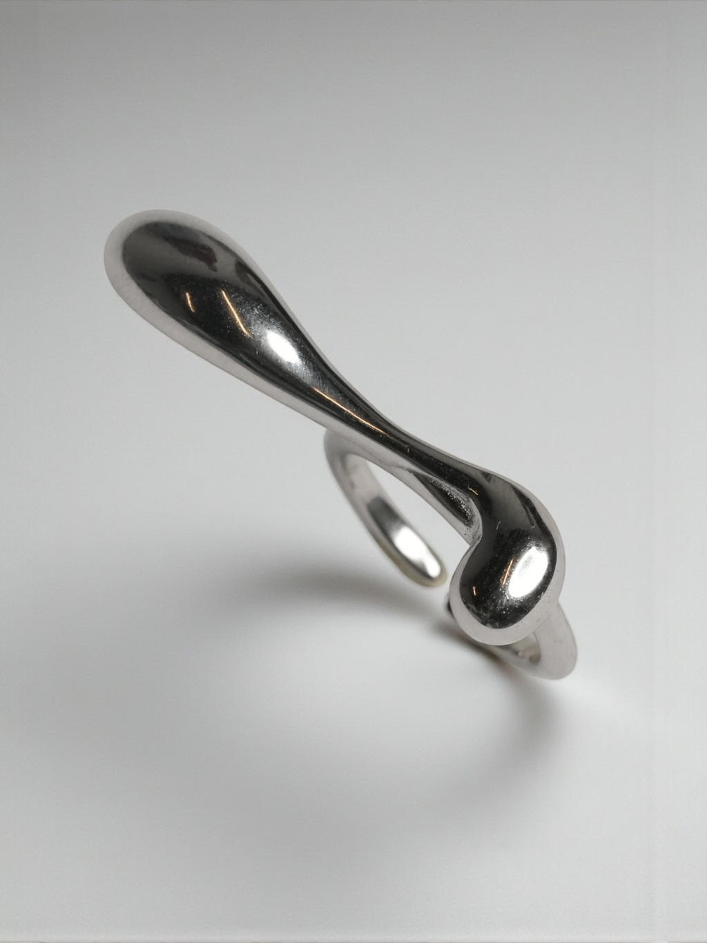 Water Drop Irregular Curve Open Ring