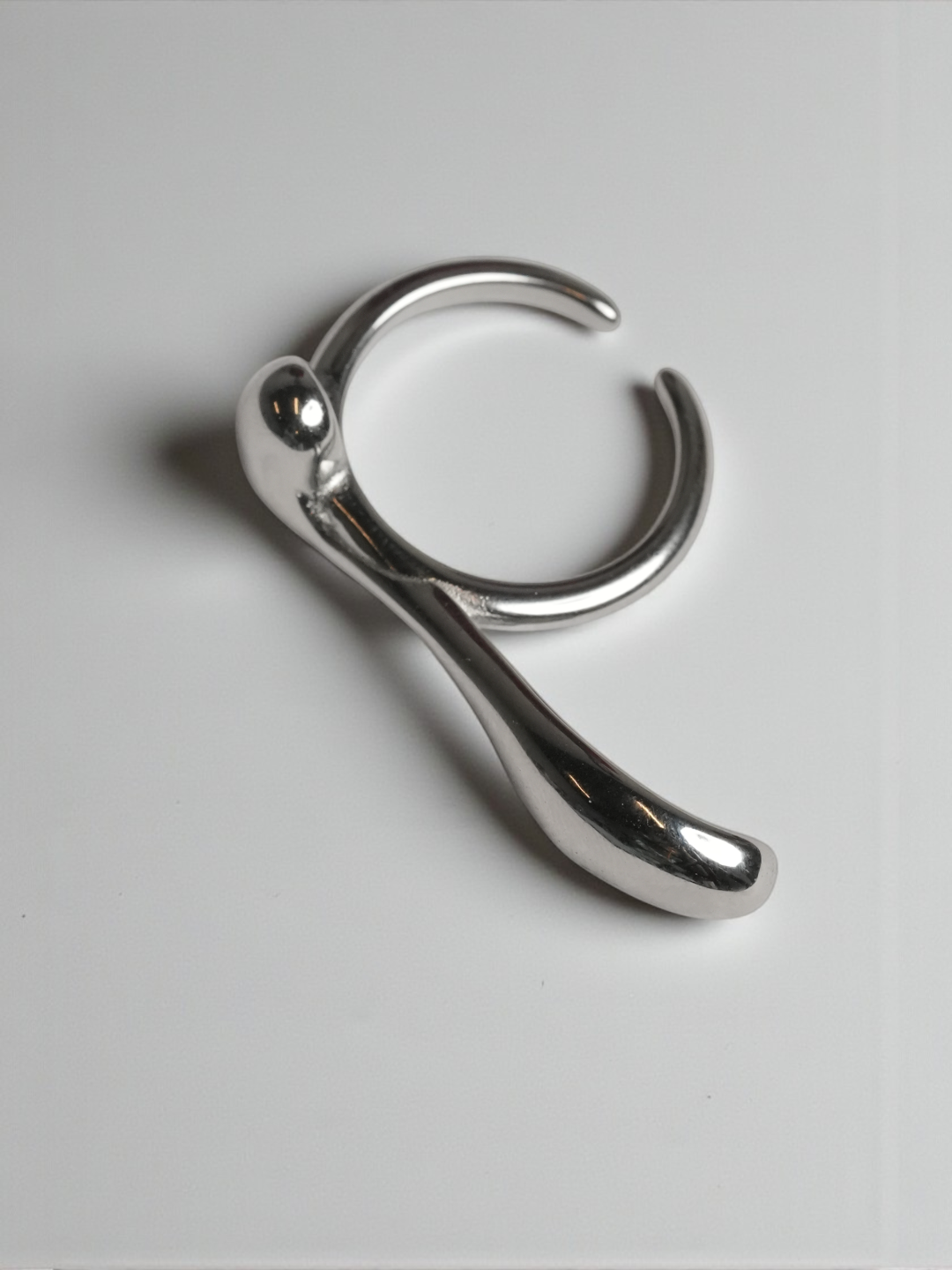 Water Drop Irregular Curve Open Ring