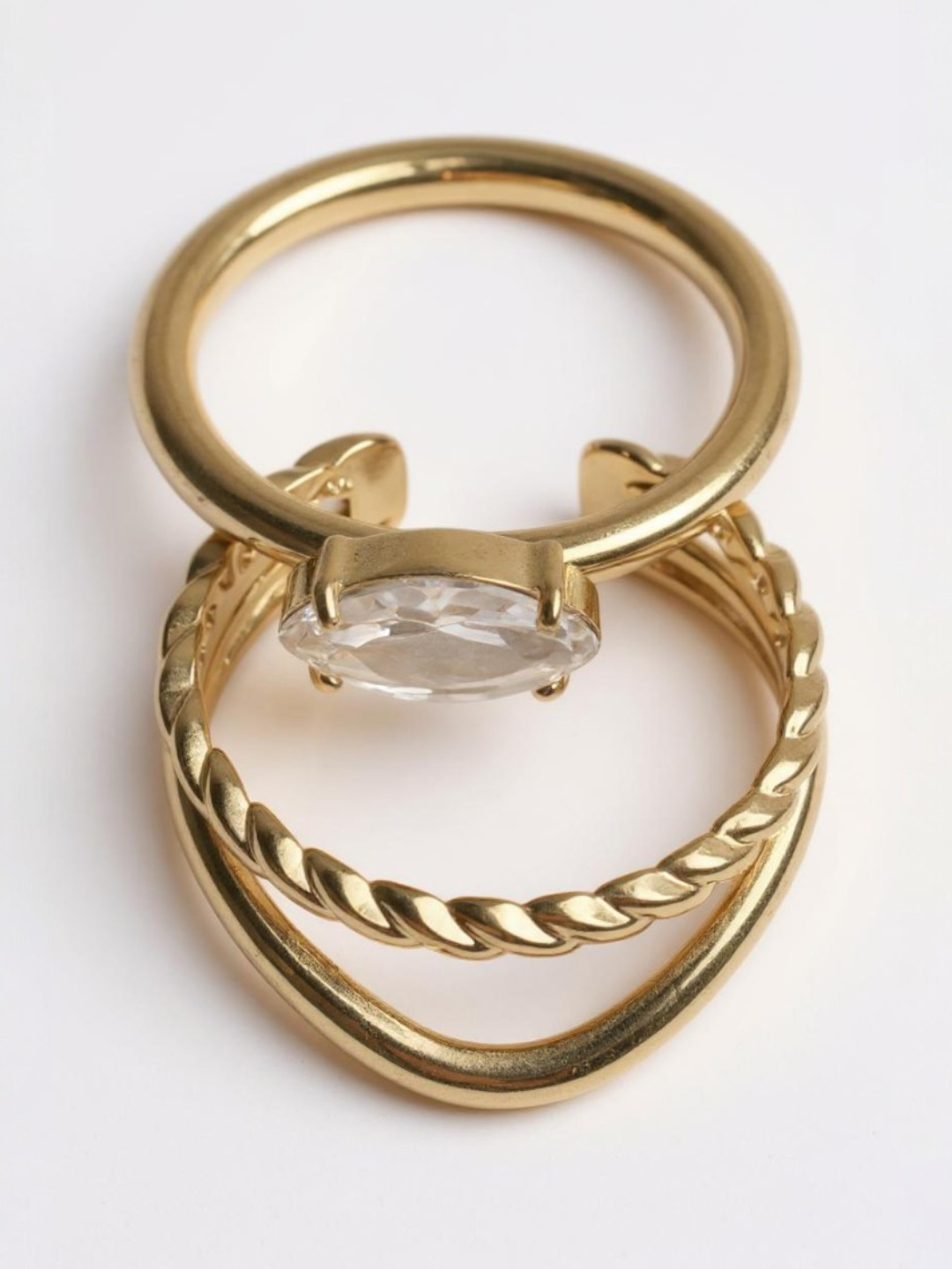 White Diamond Marquise Shaped Diamond Ring