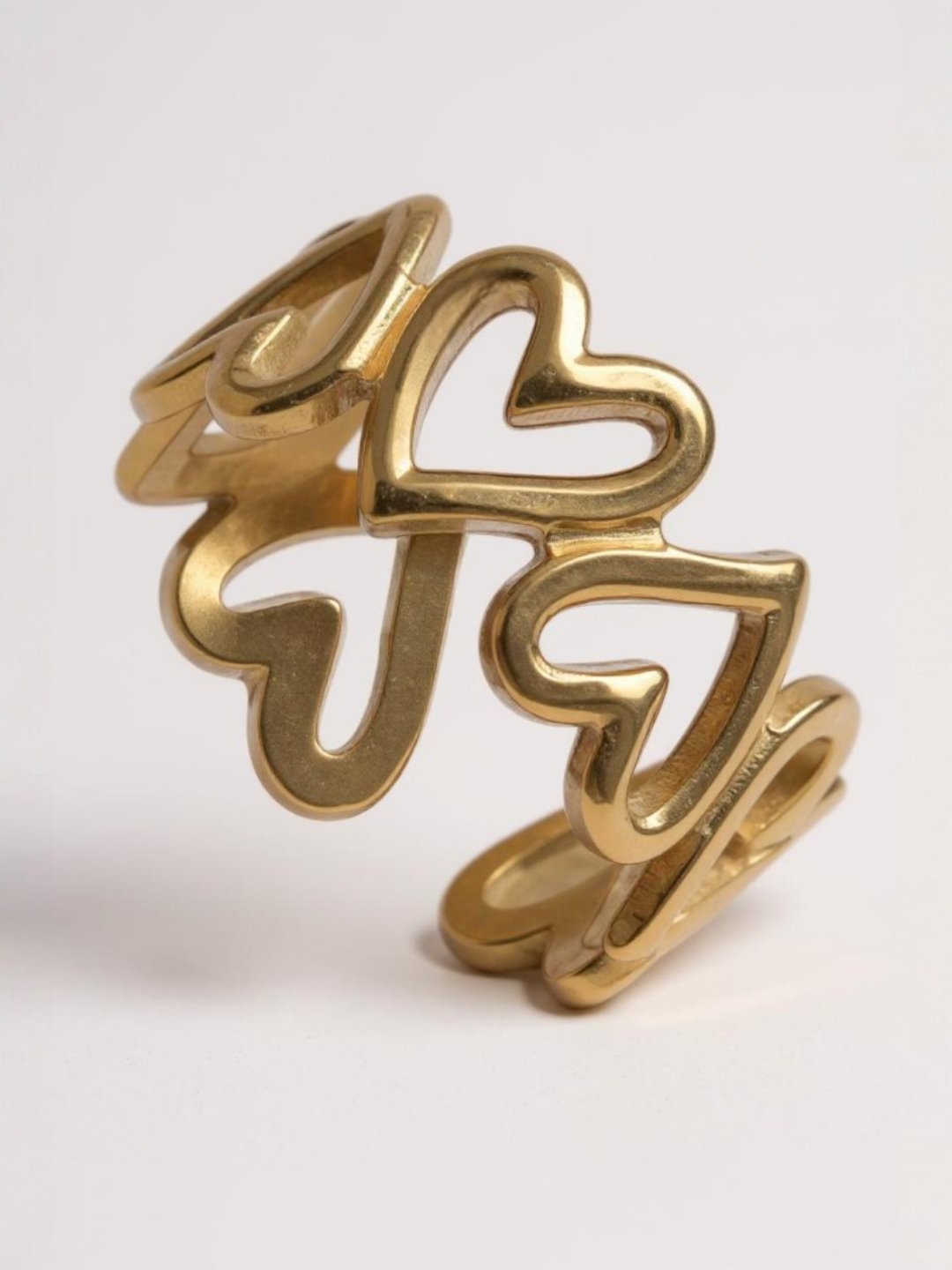 Heart Shaped Open Finger Ring