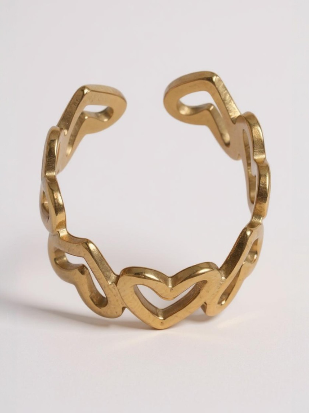 Heart Shaped Open Finger Ring