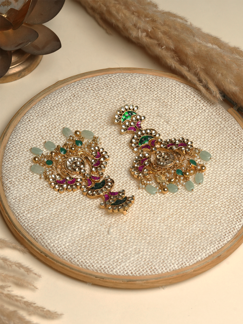 Pachi Kundan Jadau Earrings