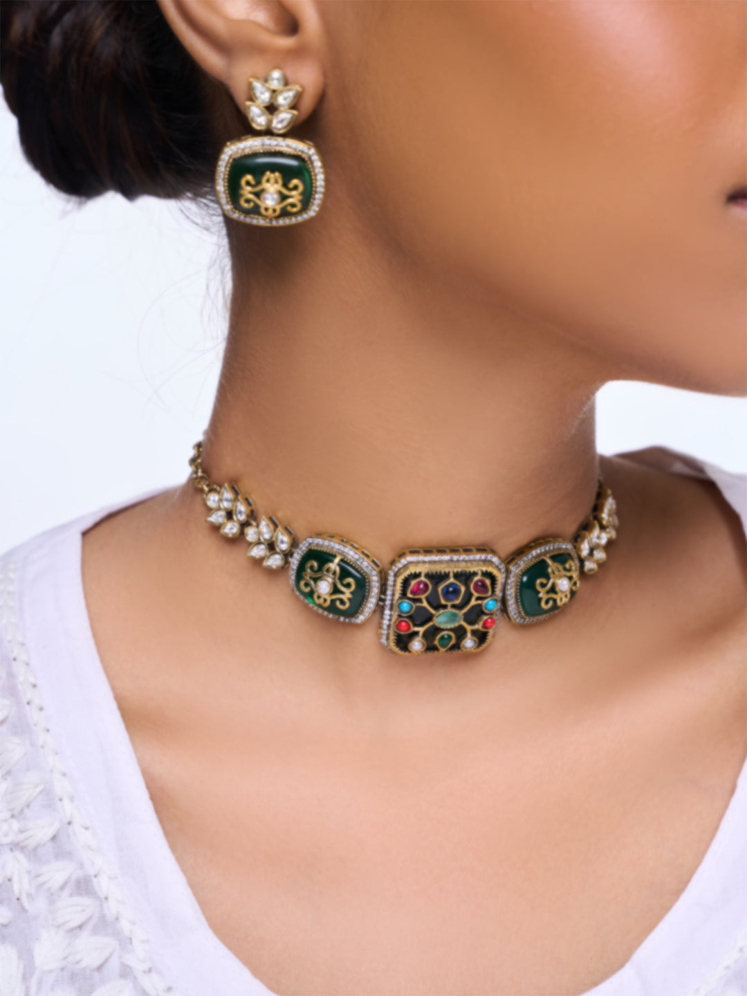 Embroidered Designer Necklace