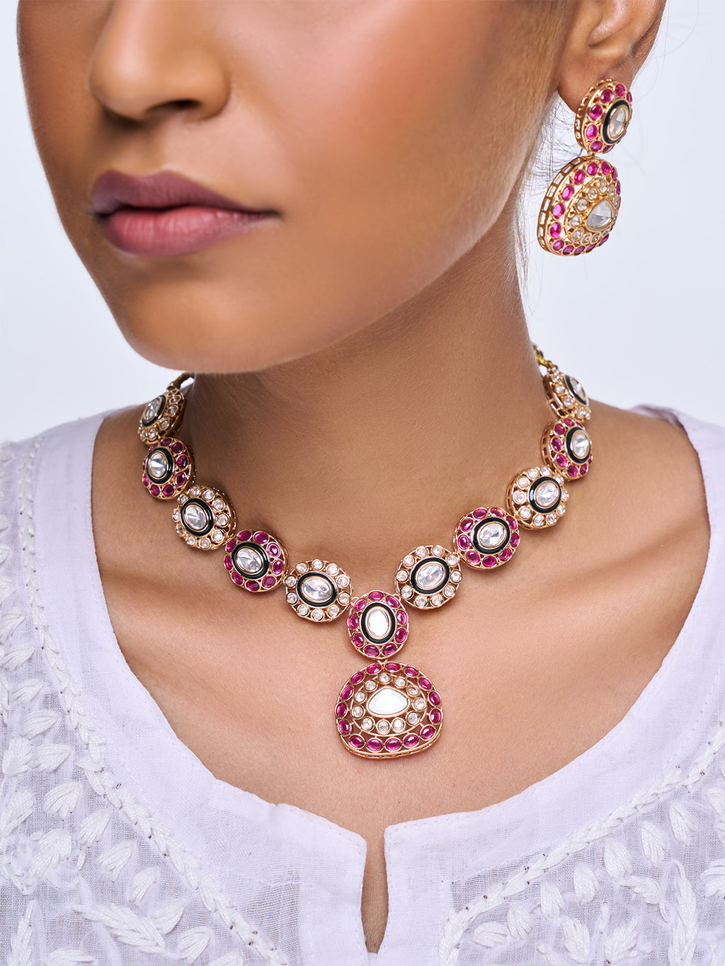 Designer Polki Necklace Set