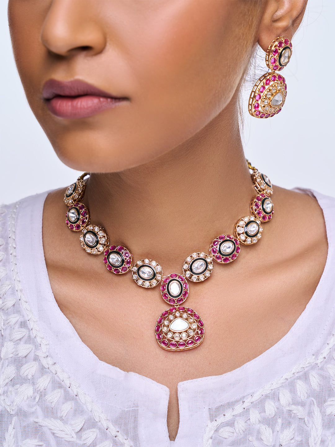Designer Polki Necklace Set