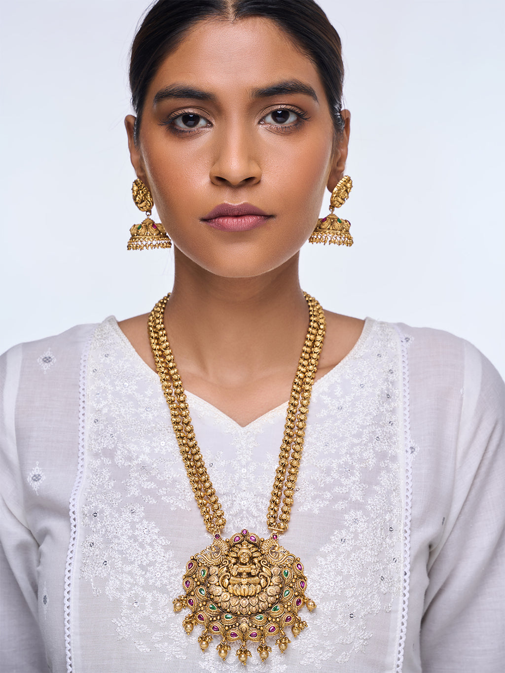 Heavy Matar Mala Lakshmi Pendant Set