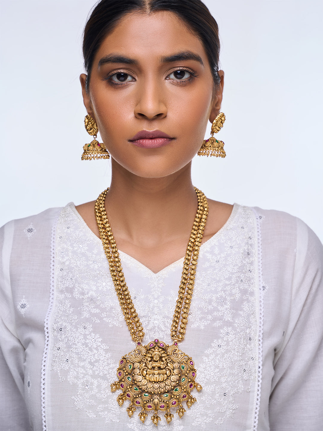 Heavy Matar Mala Lakshmi Pendant Set
