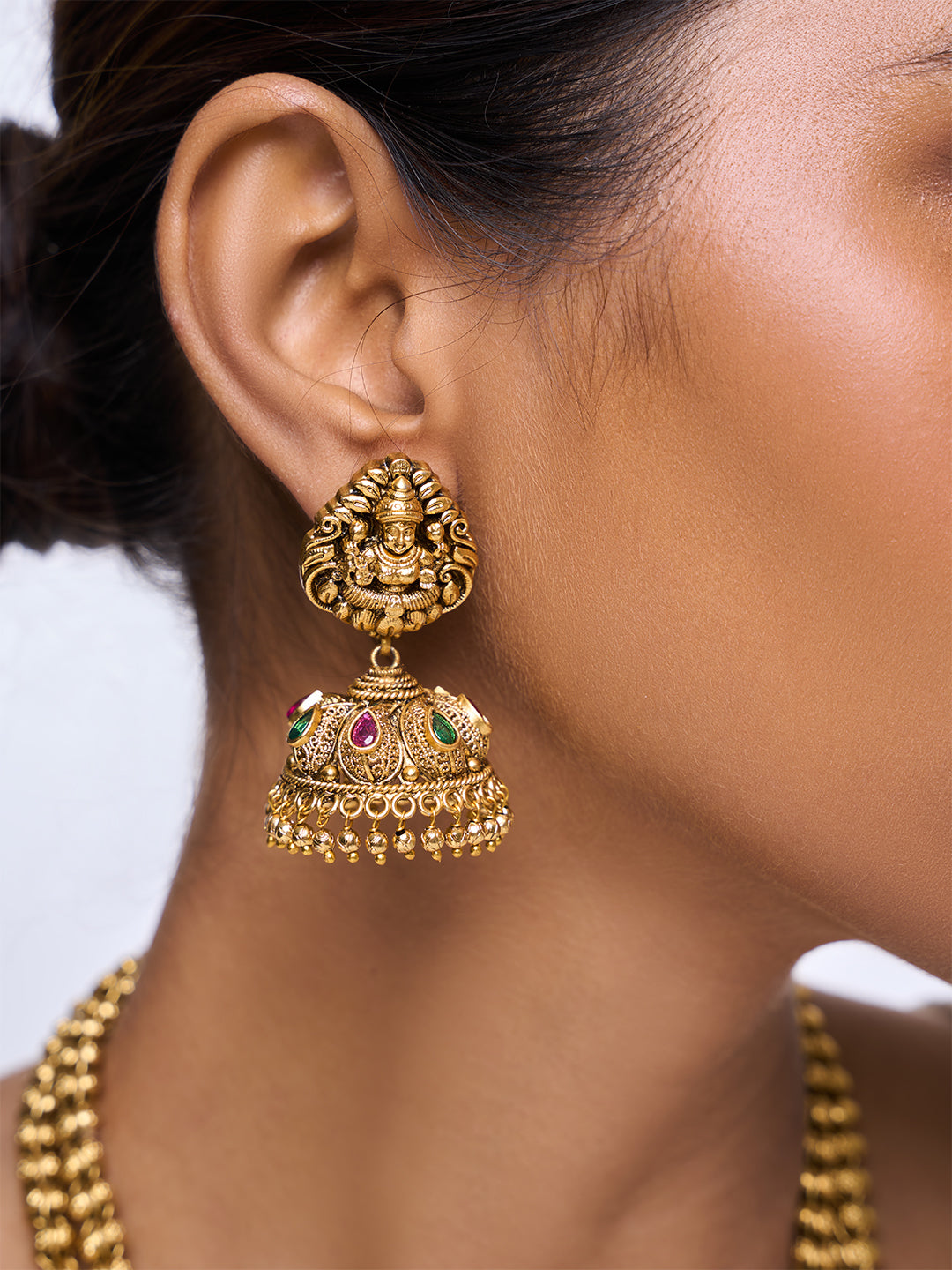 Heavy Matar Mala Lakshmi Pendant Set