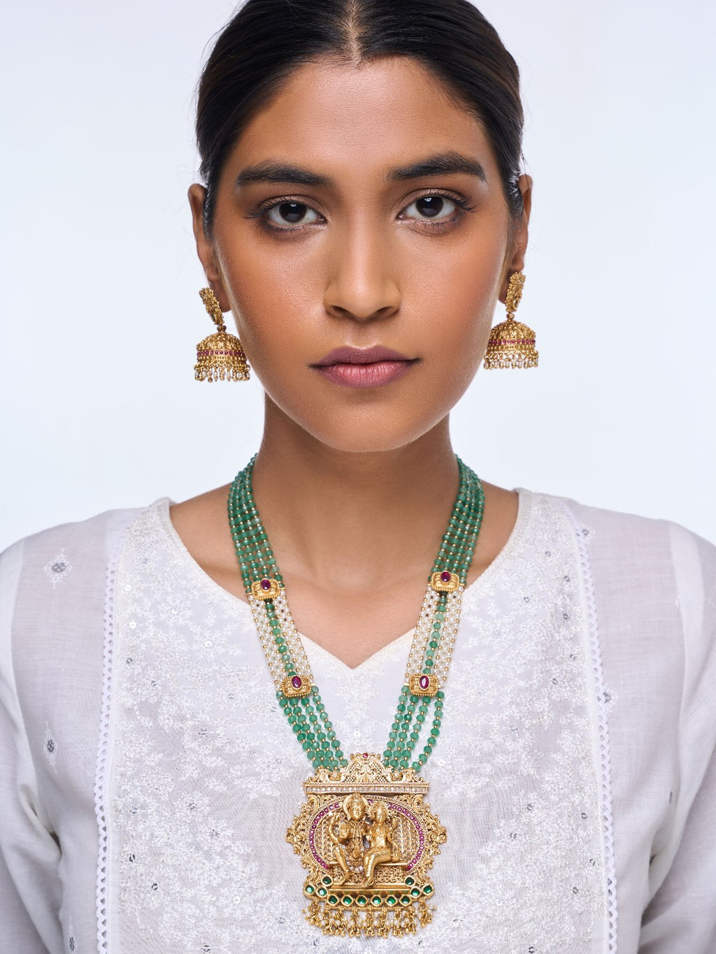 Shiv Parvati Long Pendant Set