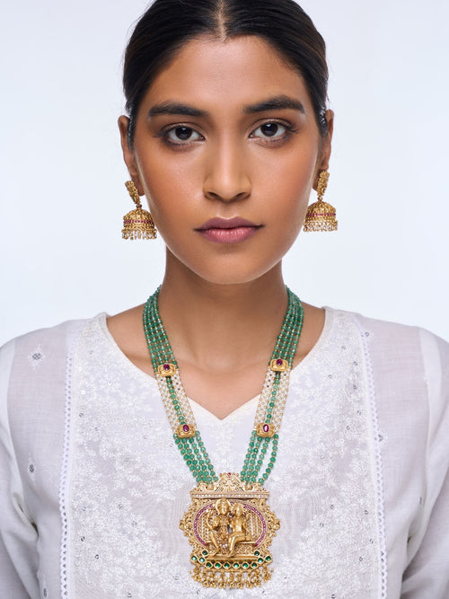 Shiv Parvati Long Pendant Set