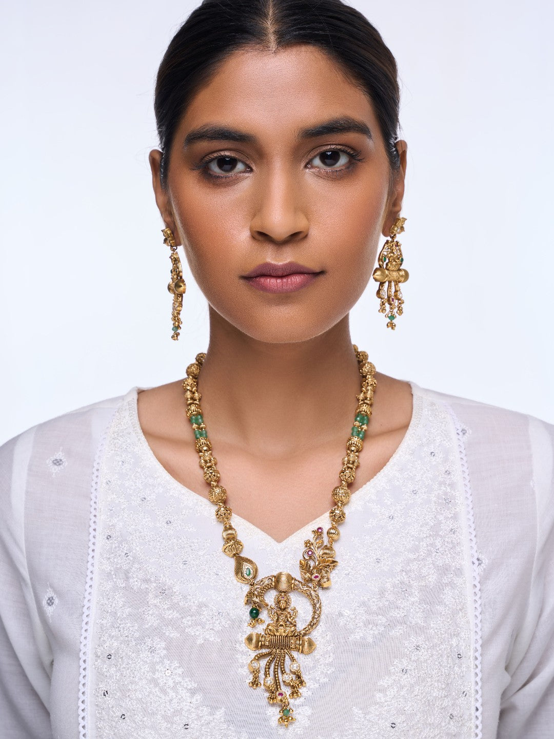 Premium Lakshmi Antique Pendant Set