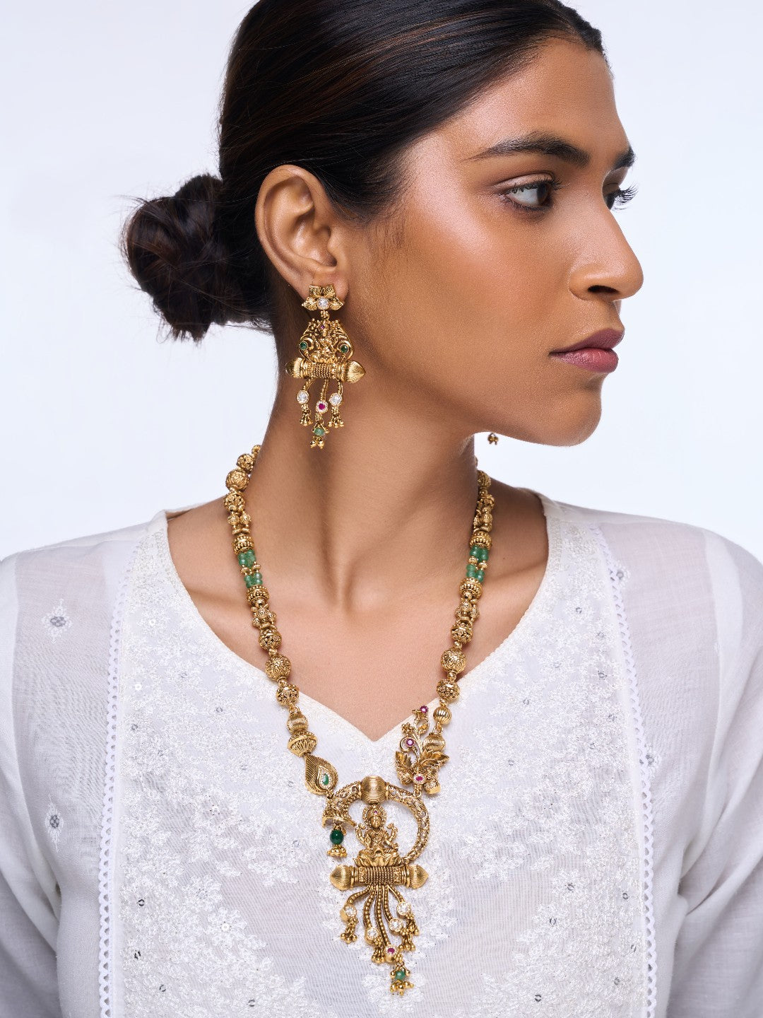 Premium Lakshmi Antique Pendant Set