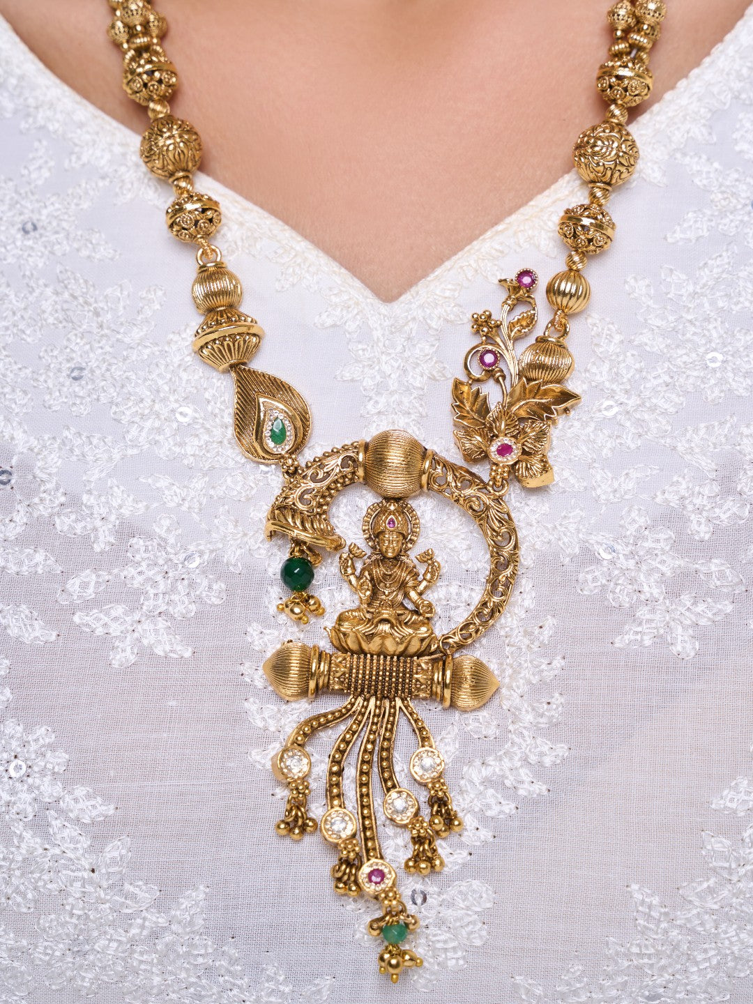Premium Lakshmi Antique Pendant Set