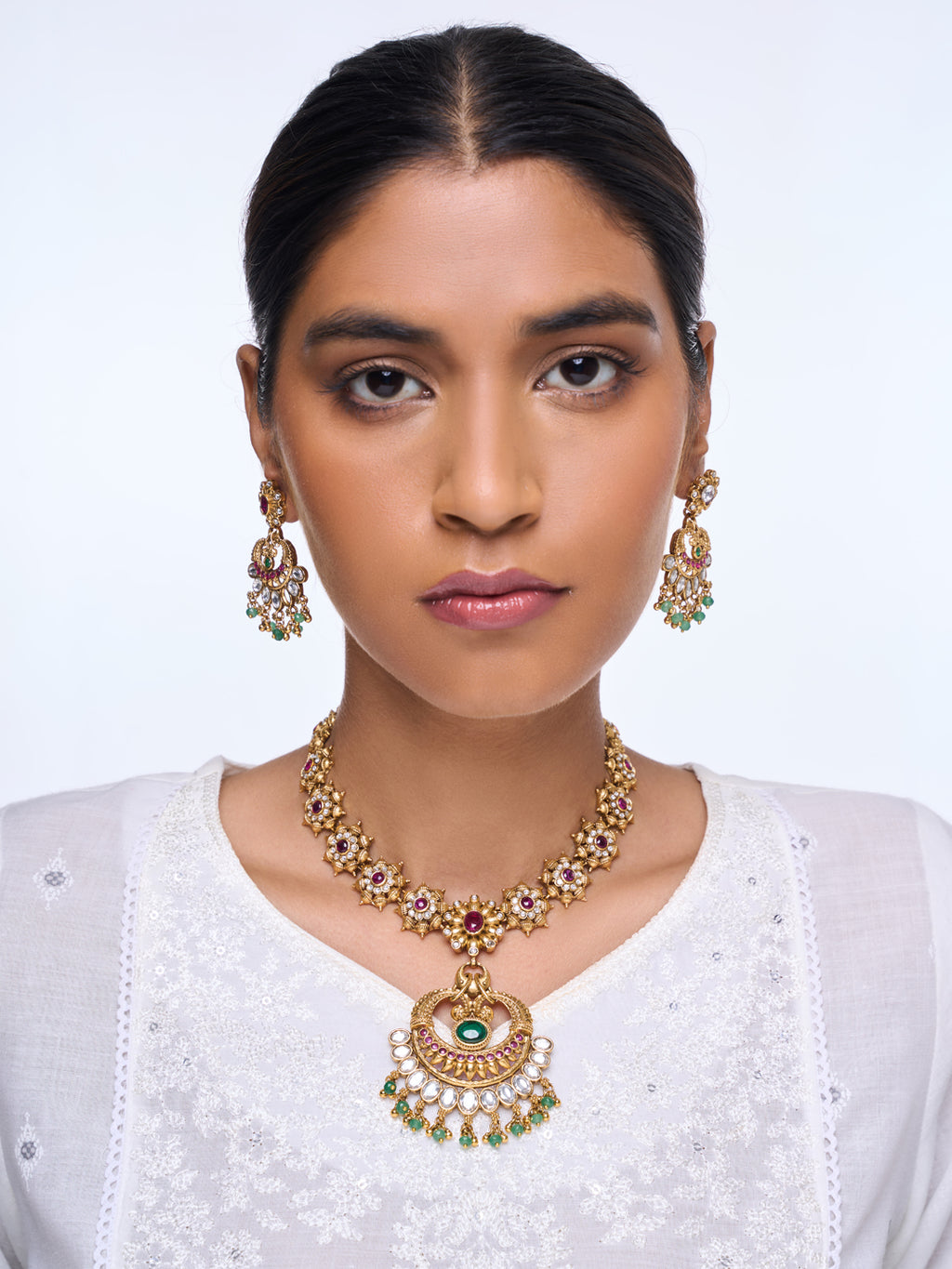 Designer Pendant Set with Kundan Stones