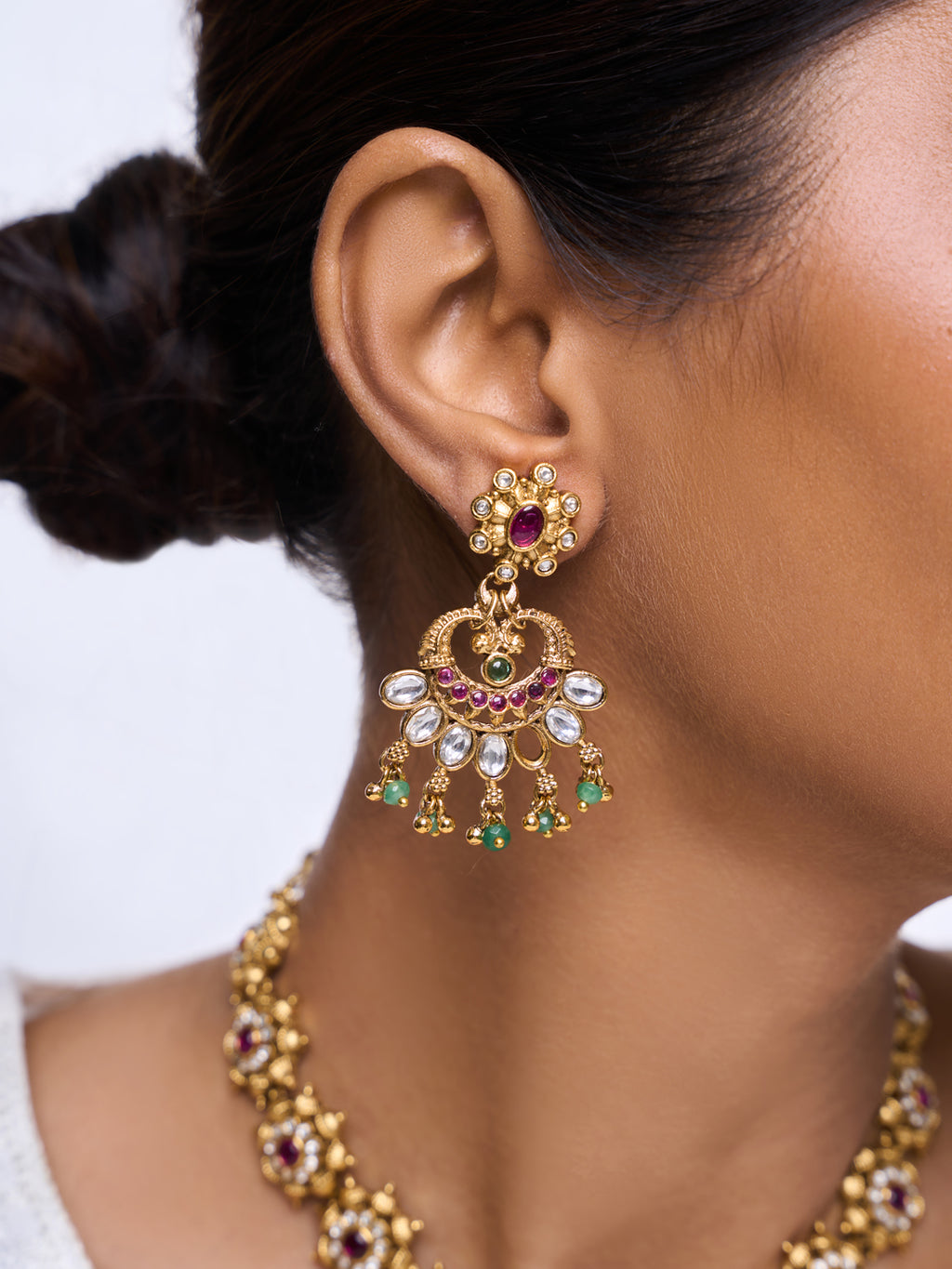 Designer Pendant Set with Kundan Stones