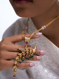 Beautiful Peacock Sleek Pendant Set