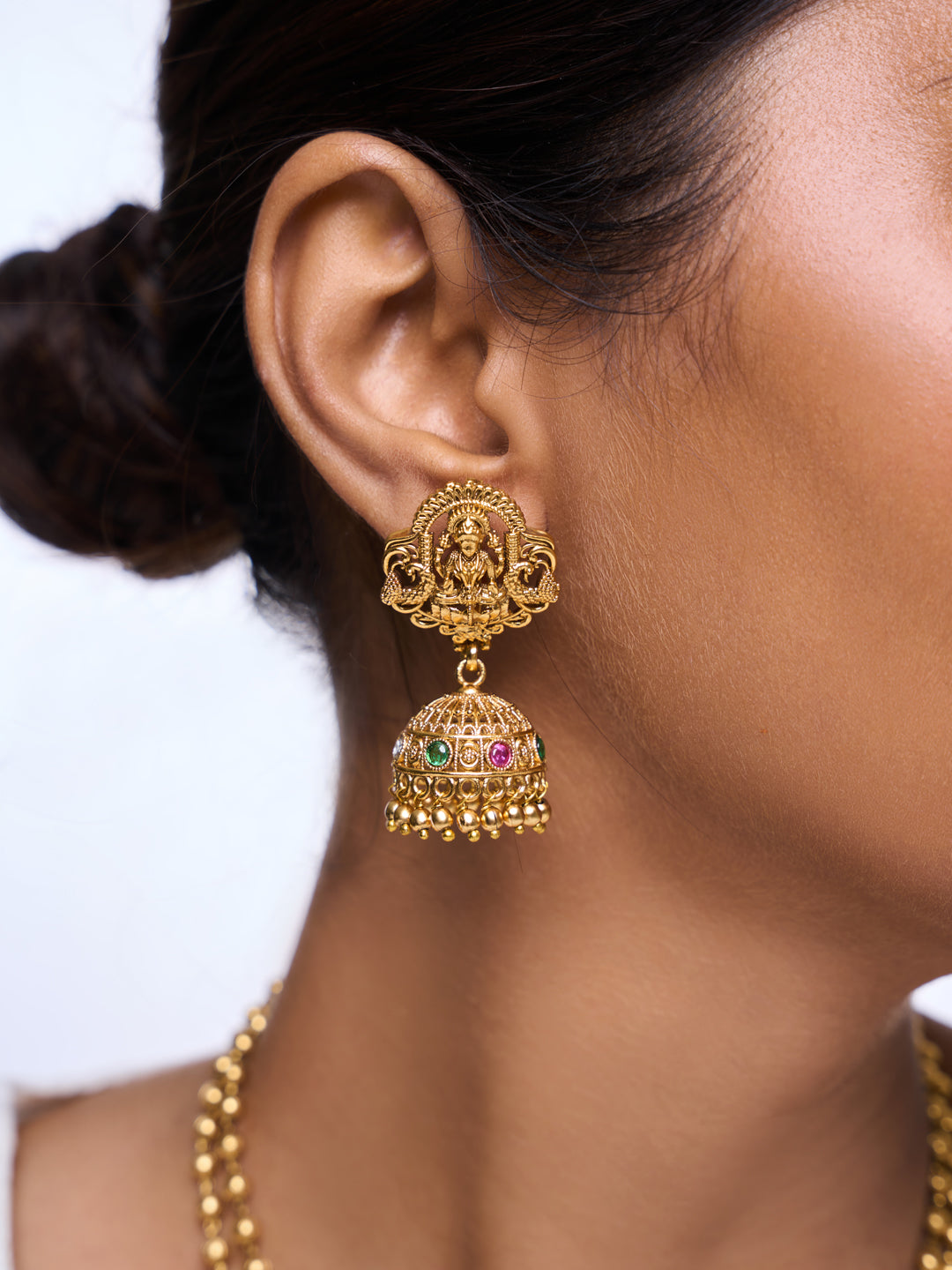 Lakshmi with Elephant Designer Pendant Set