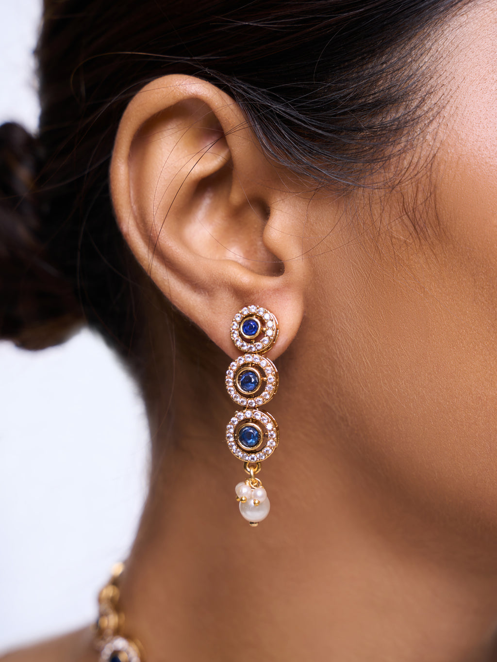 Sleek Blue Stone Necklace