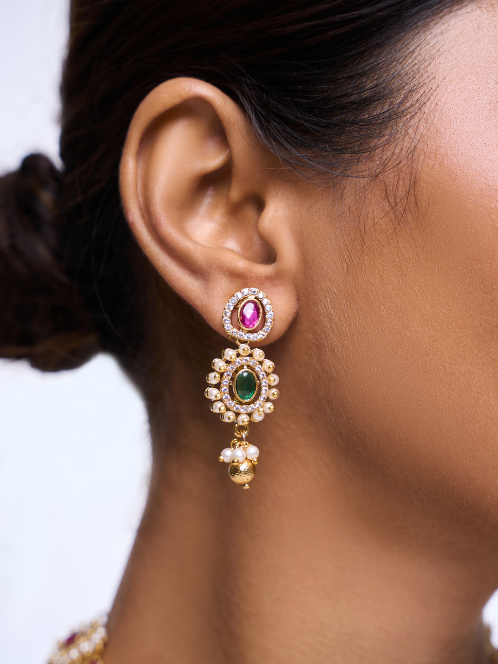 Pink Green Necklace Set