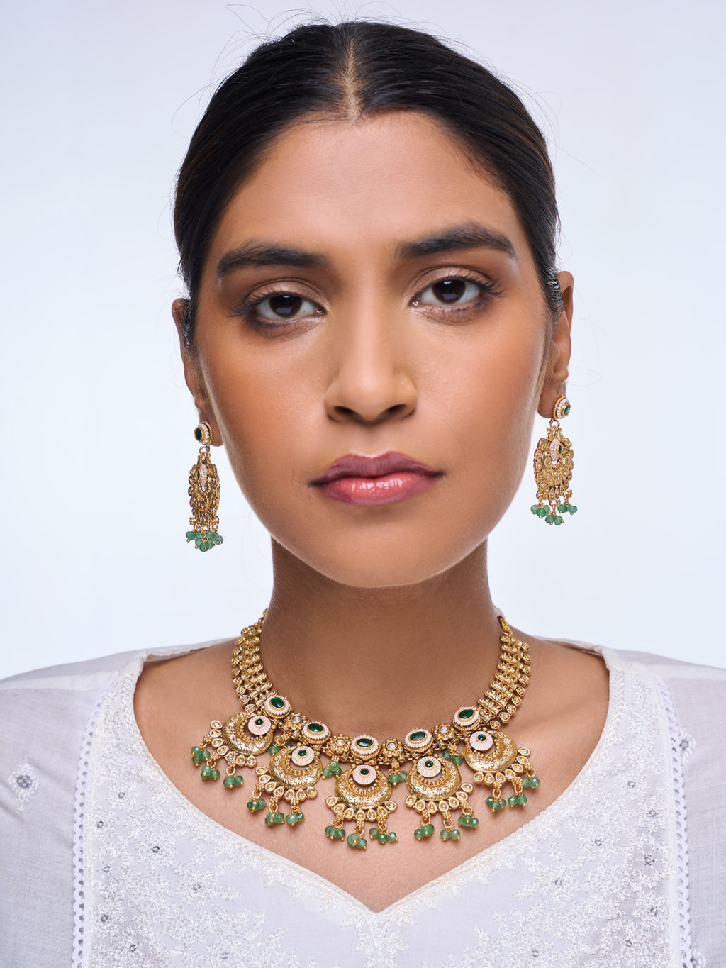 Heavy Rajwada Necklace Set
