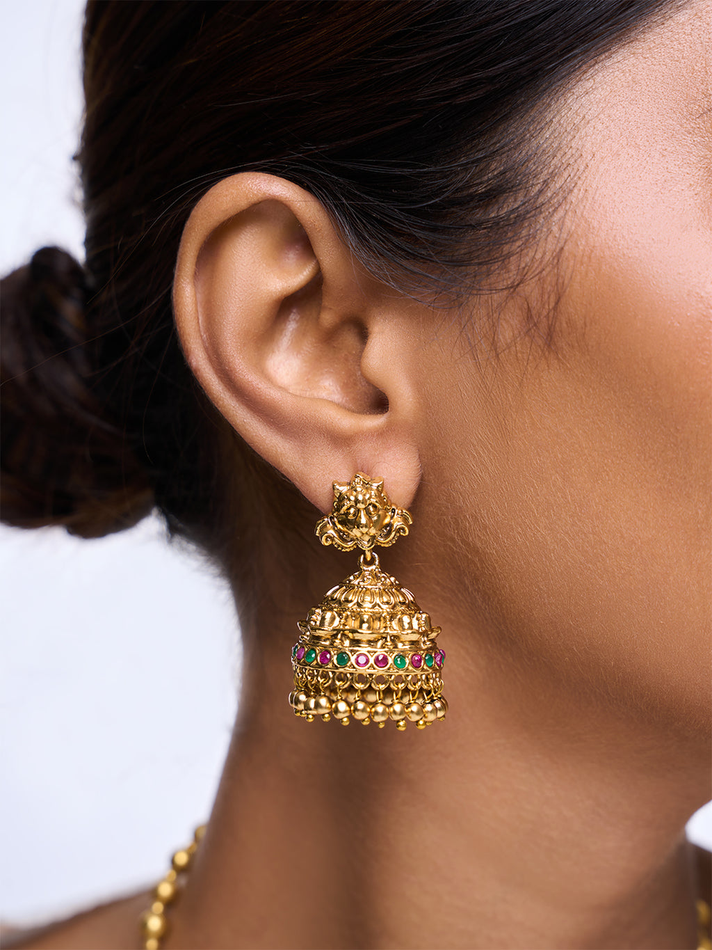 Shiv Parvati Matar Mala Pendant Set