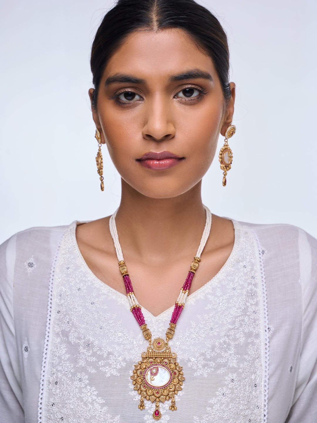 Long Marble Pendant Set