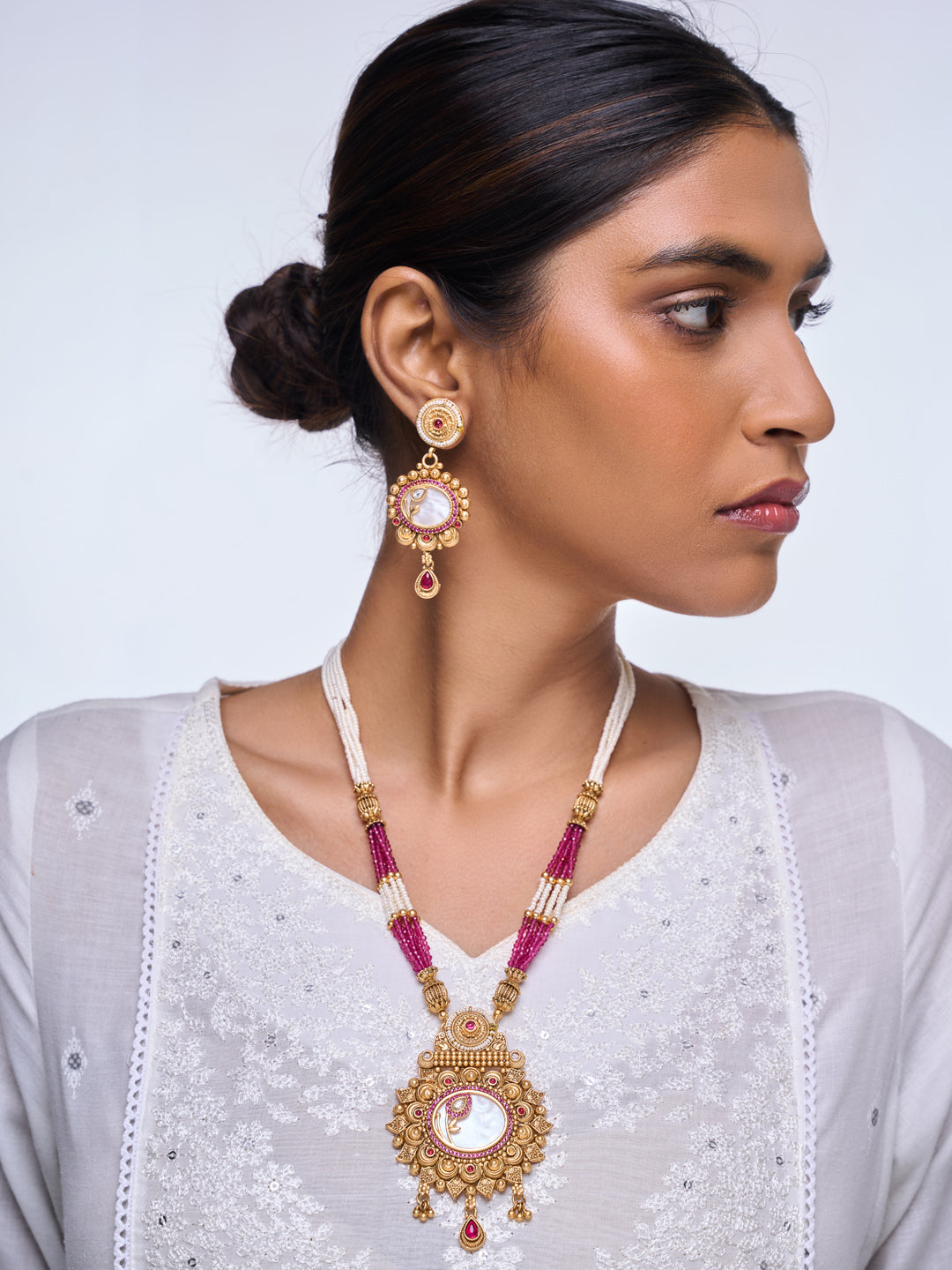 Long Marble Pendant Set