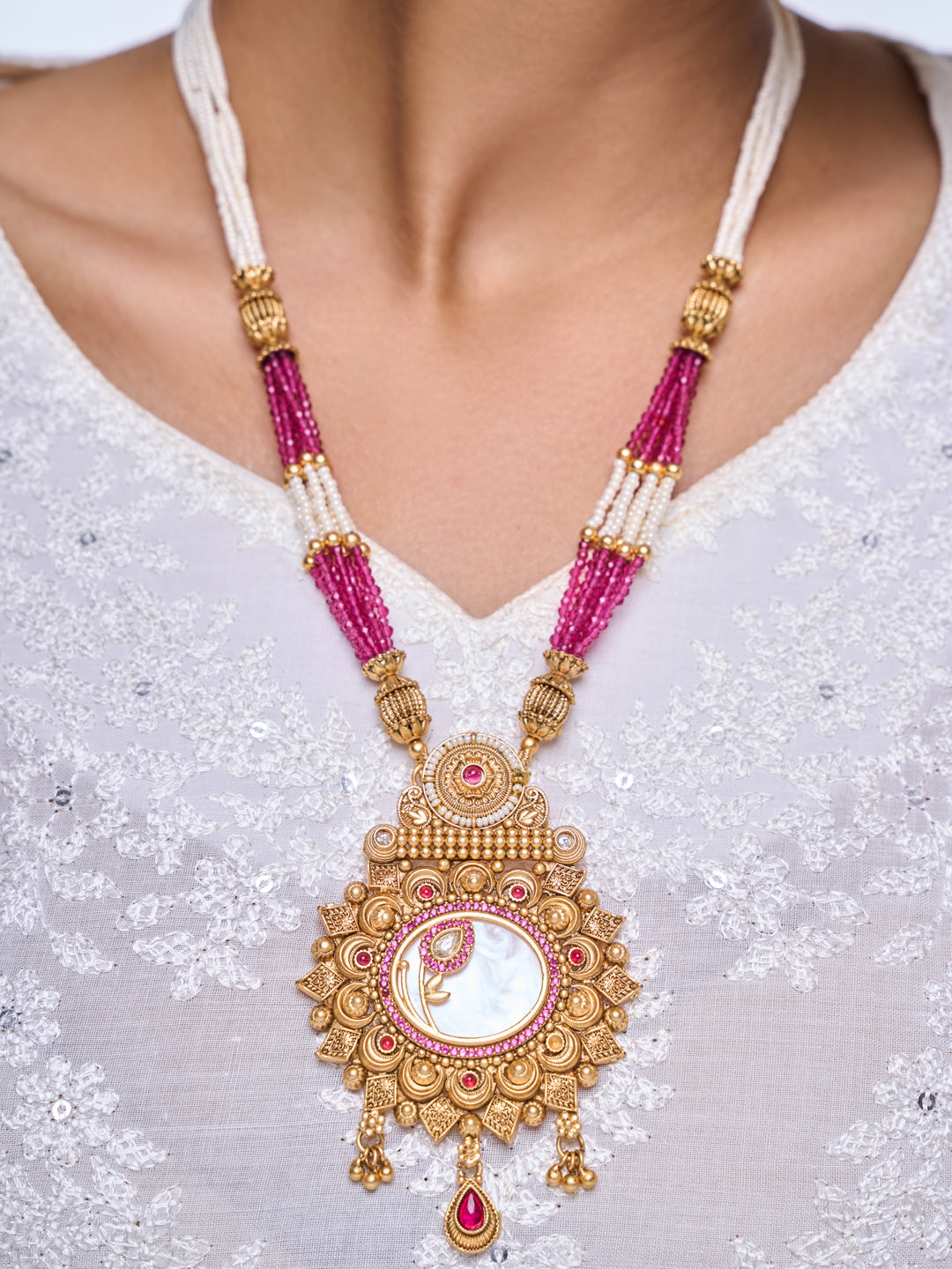 Long Marble Pendant Set
