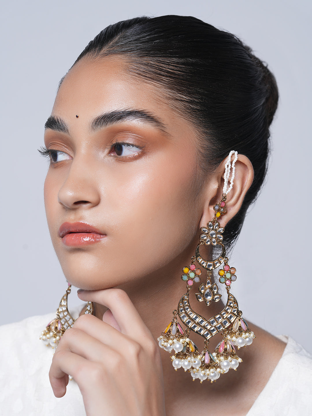 Long Heavy Multicolor Earrings