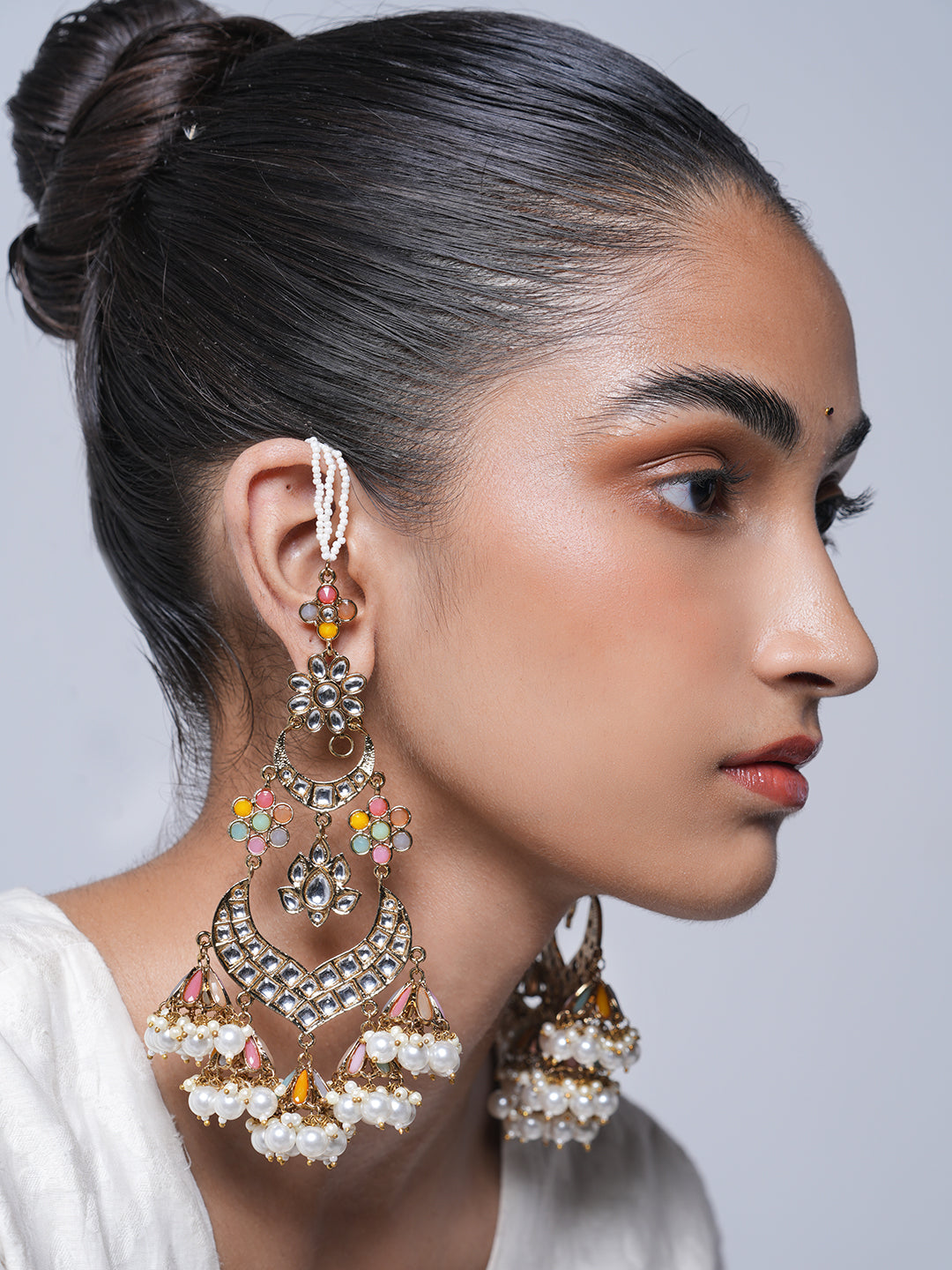 Long Heavy Multicolor Earrings
