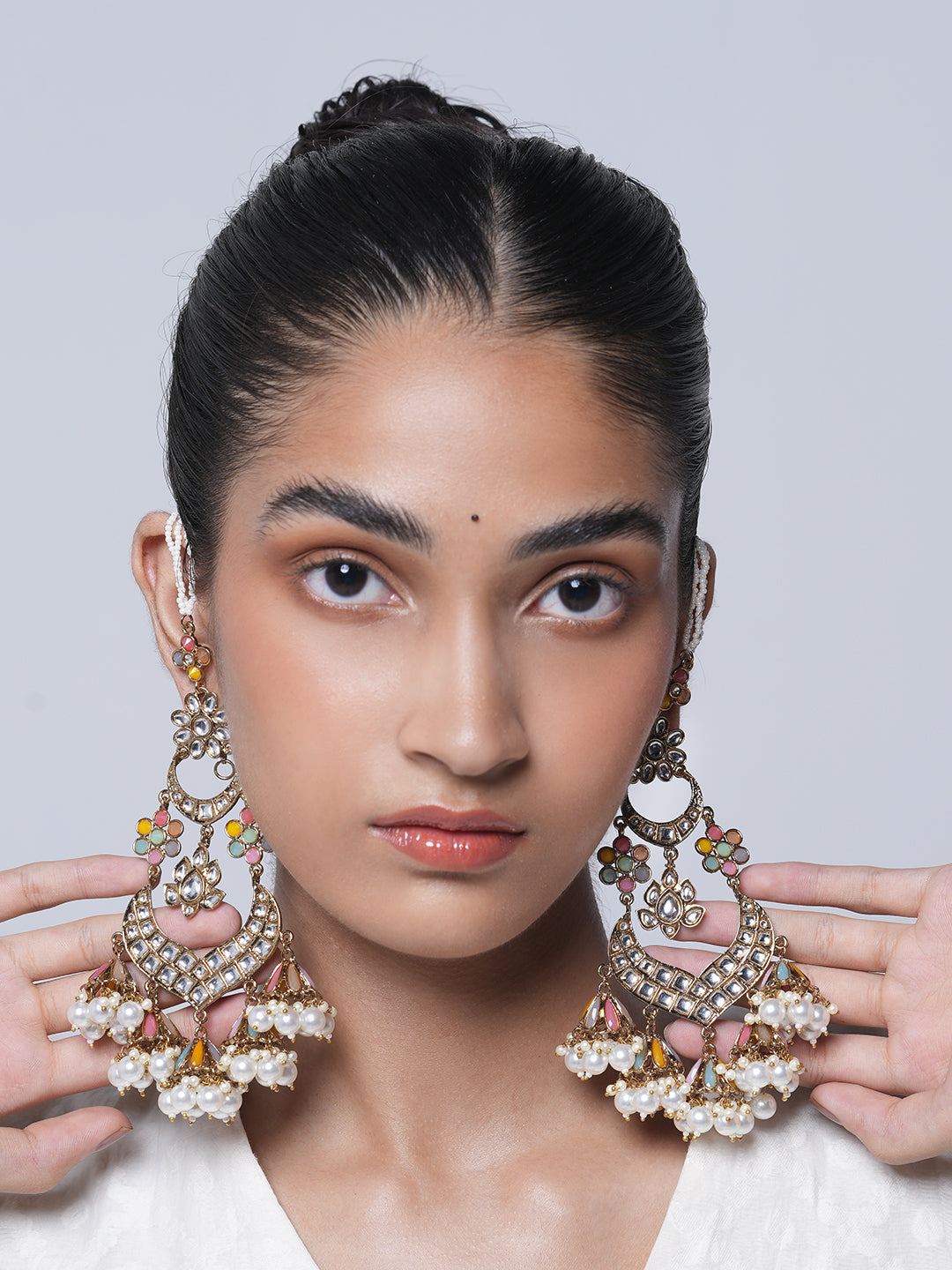 Long Heavy Multicolor Earrings