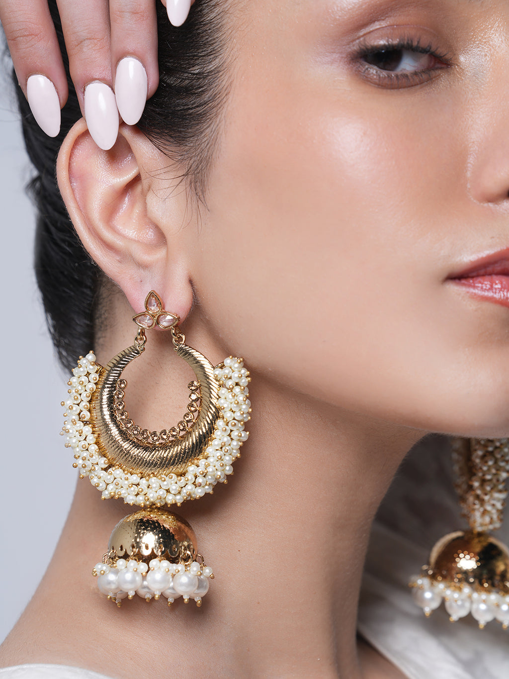 Golden Jhumki Style Earrings