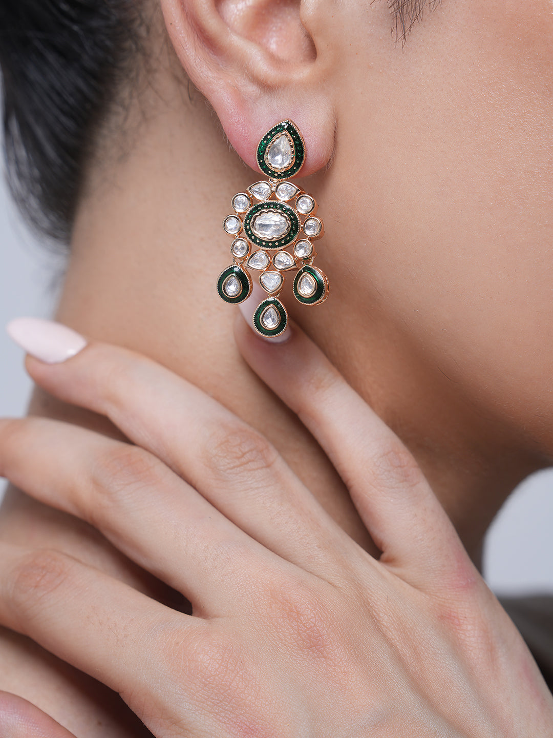 Premium Kundan Polki Earrings