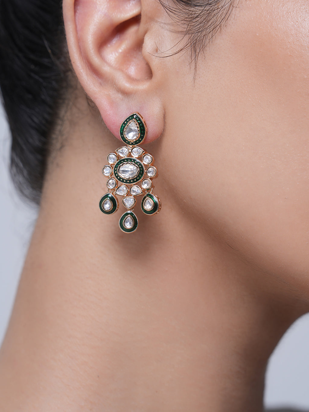 Premium Kundan Polki Earrings
