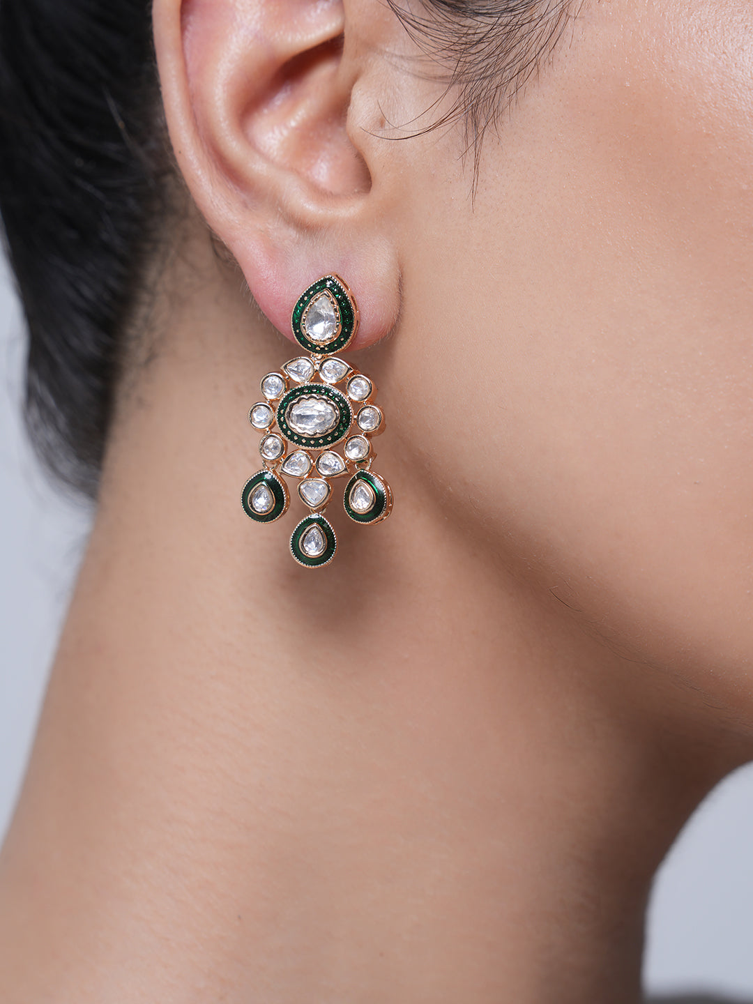 Premium Kundan Polki Earrings