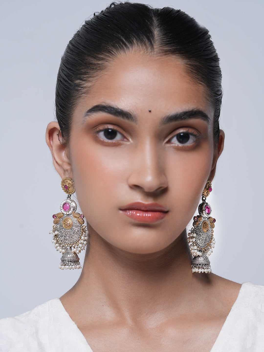 Pink Designer Fusion Earrings